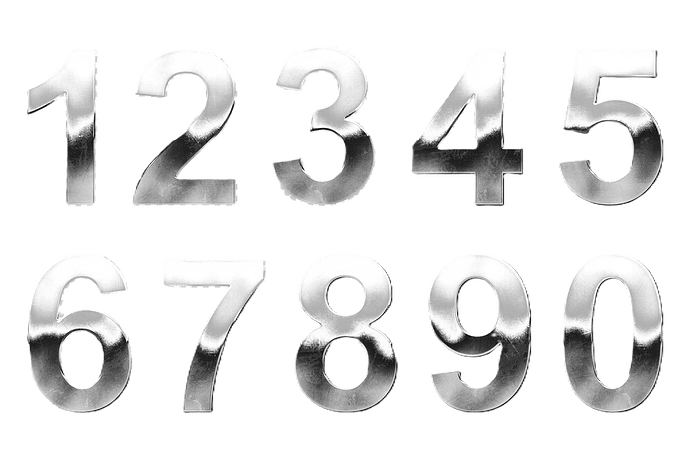 collection-silver-numbers_125540-1340