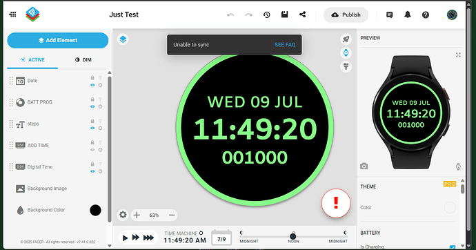 unable to sync