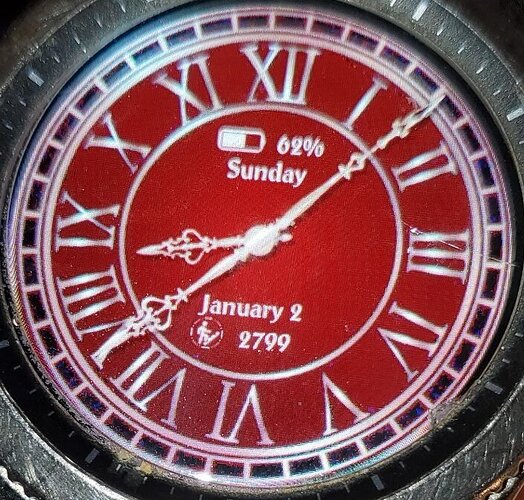 burgundy watch face