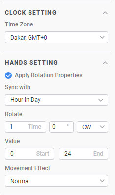 WFS Hour Hand Settings