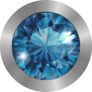 silver around light sapphire center